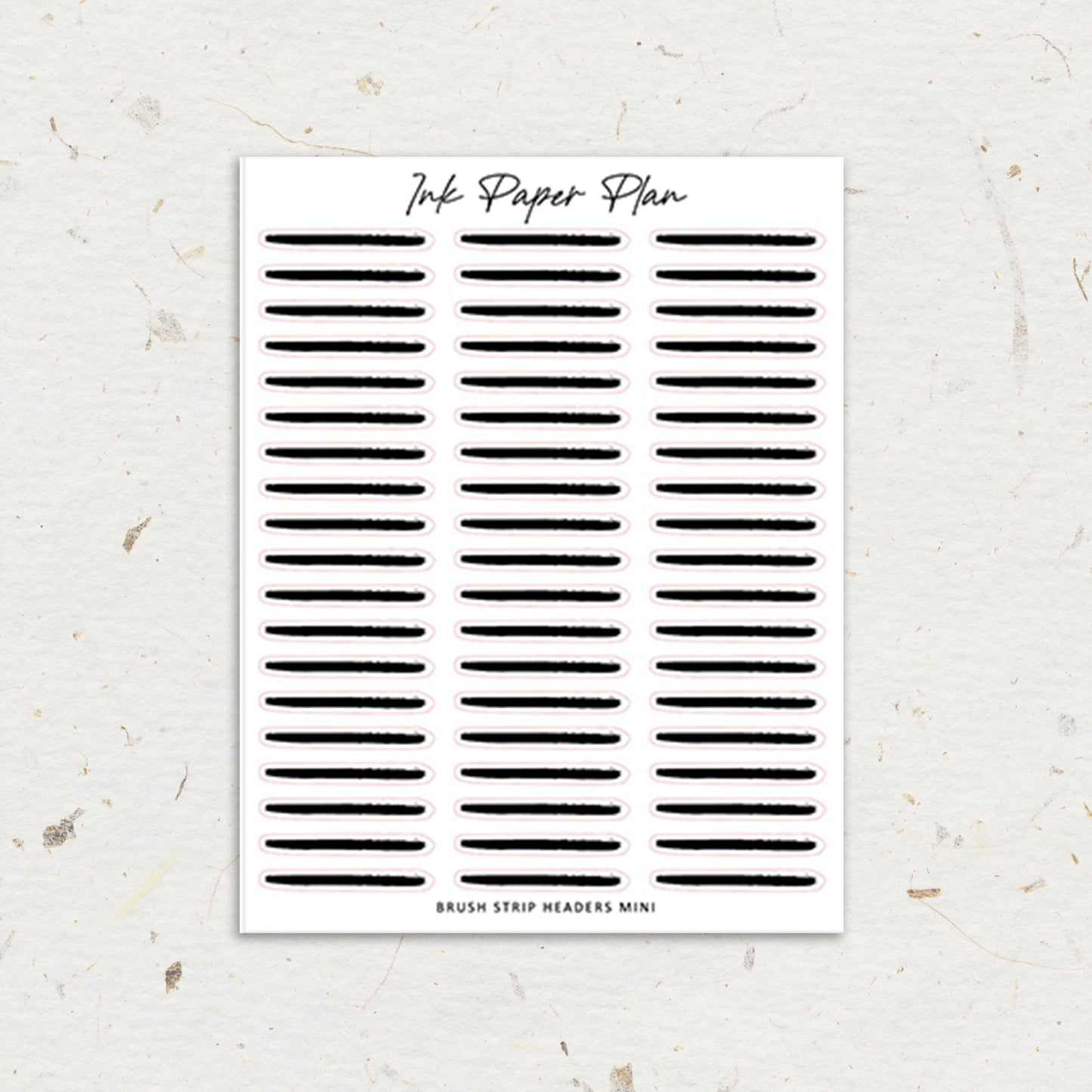 Mini Brush Strip | Foiled Header