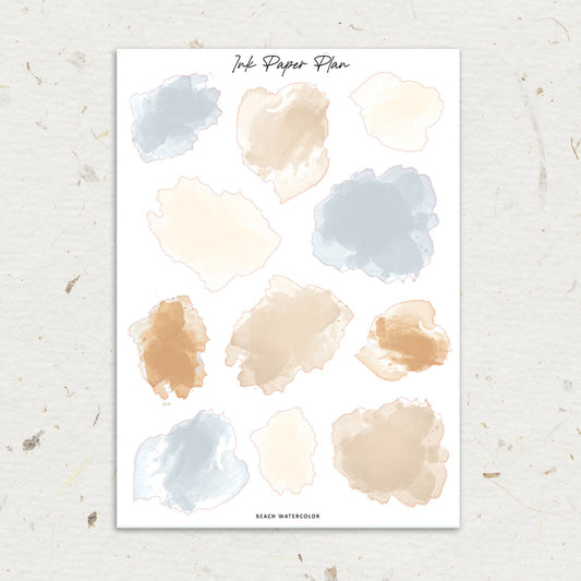 Beach | Watercolor Spot Sheet