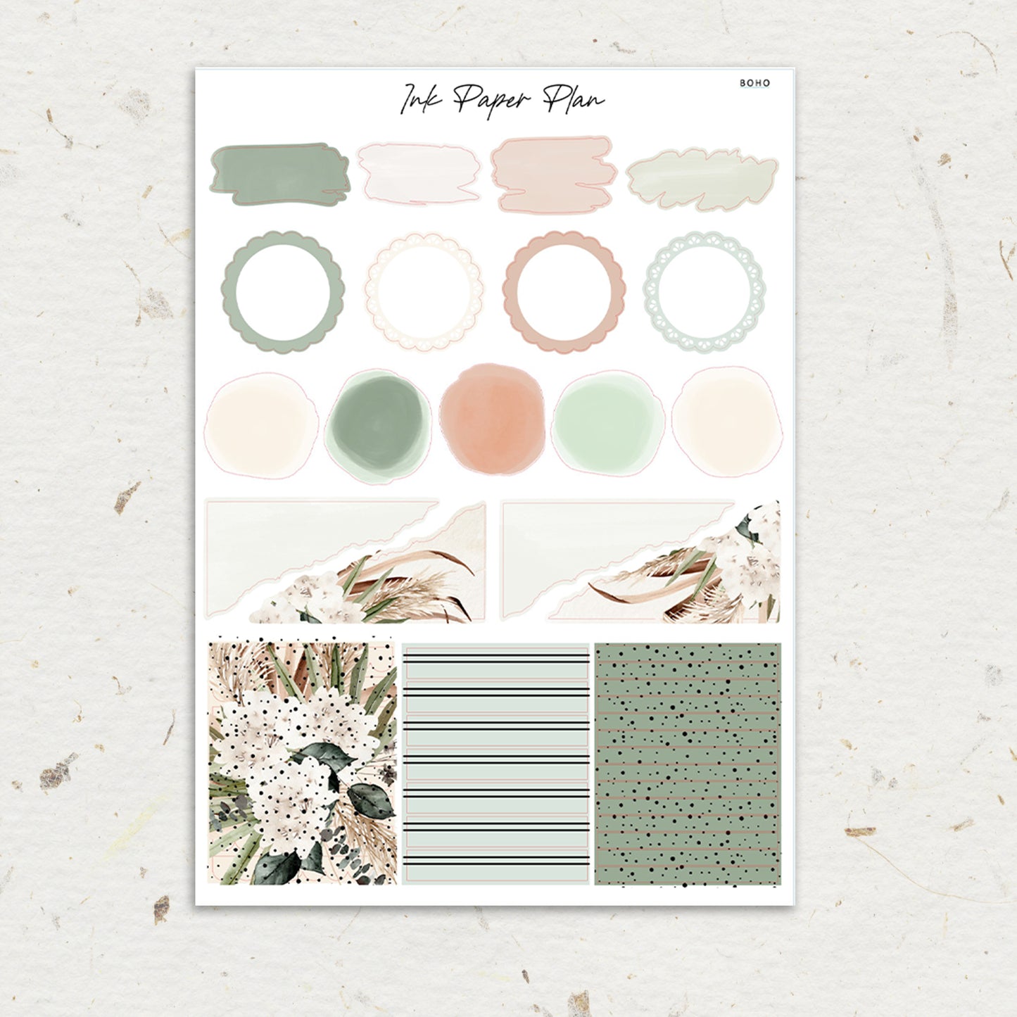 Boho | Weekly Kit | Rose Gold, Silver Foil, or Gold