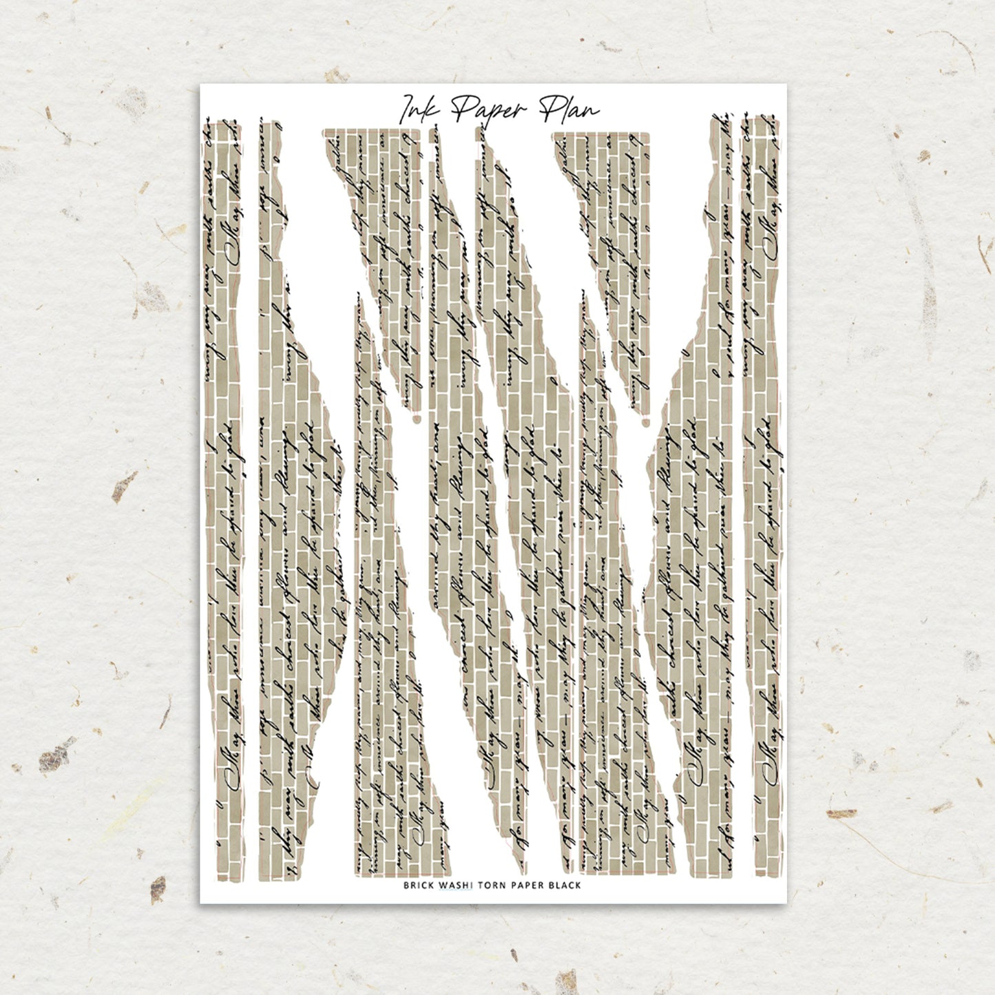 Brick | Washi Torn Paper