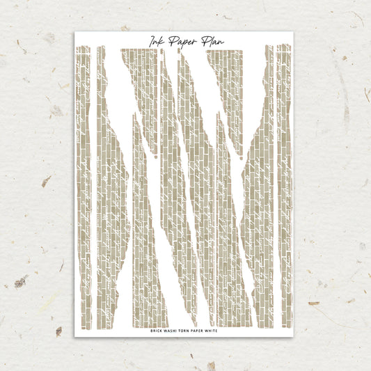 Brick | Washi Torn Paper