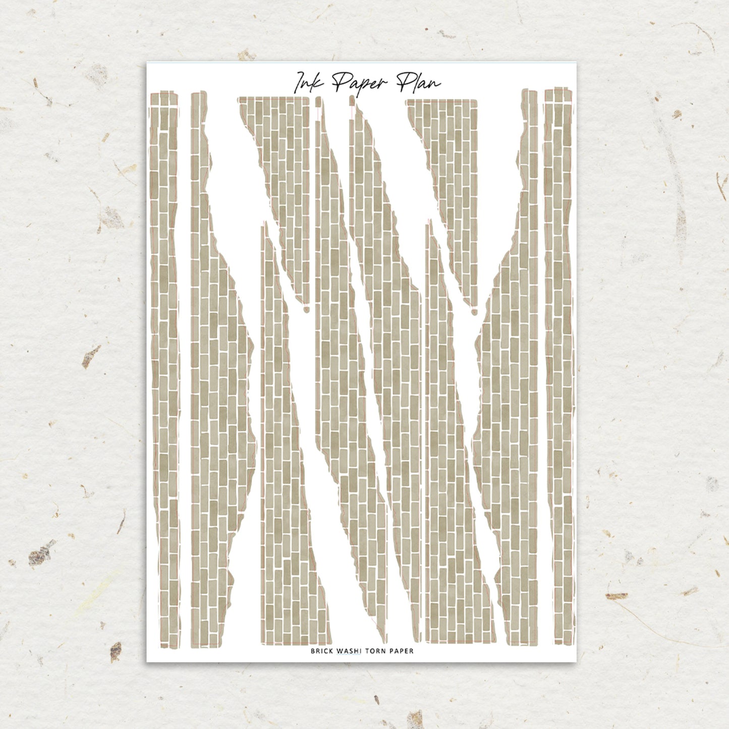 Brick | Washi Torn Paper