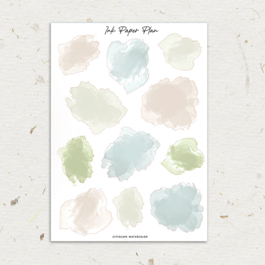 Cityscape | Watercolor Spot Sheet