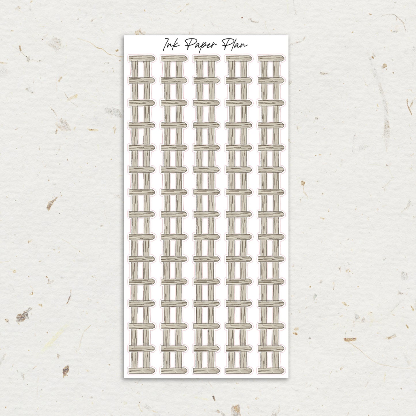 Tan Short | Watercolor Fence