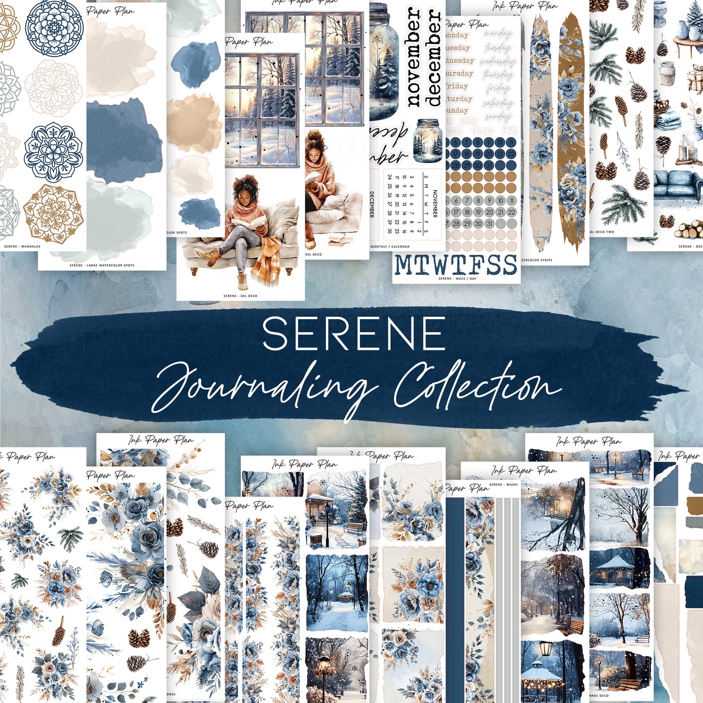 Serene | Journaling Collection | Single Sheets