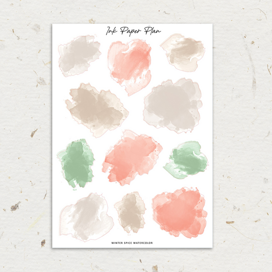 Winter Spice | Watercolor Spot Sheet