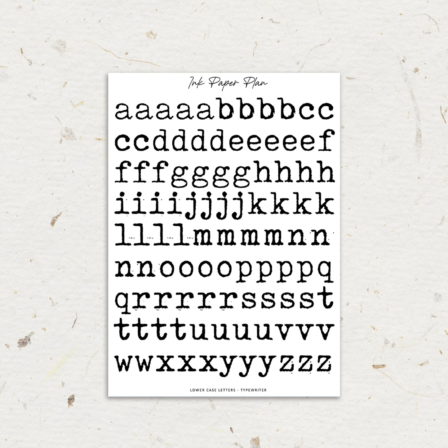 Lowercase Typewriter | Foiled Letters