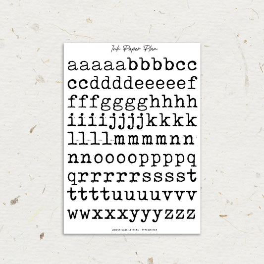 Lowercase Typewriter | Foiled Letters