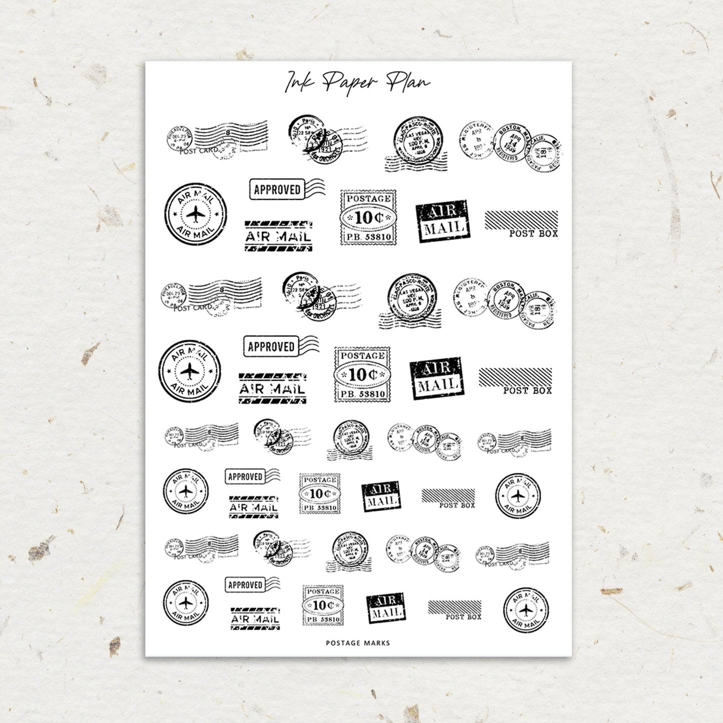 Postage Marks | Foiled Deco