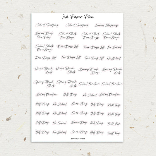 School | Foiled Script