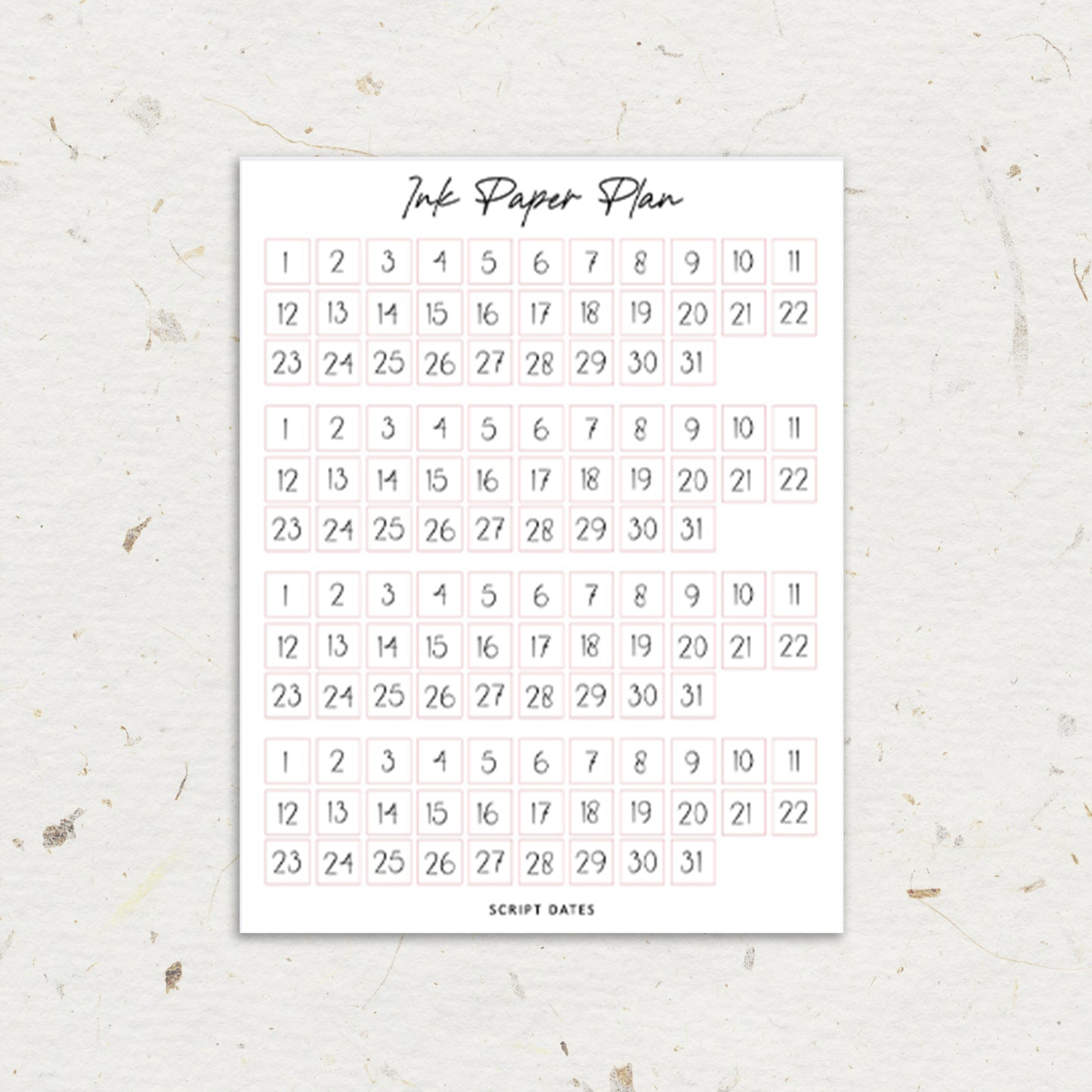 Script Dates | Foiled Script