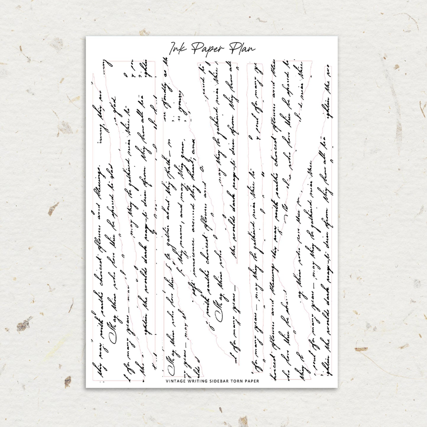 Sidebar Torn Paper Writing | Foiled Overlay