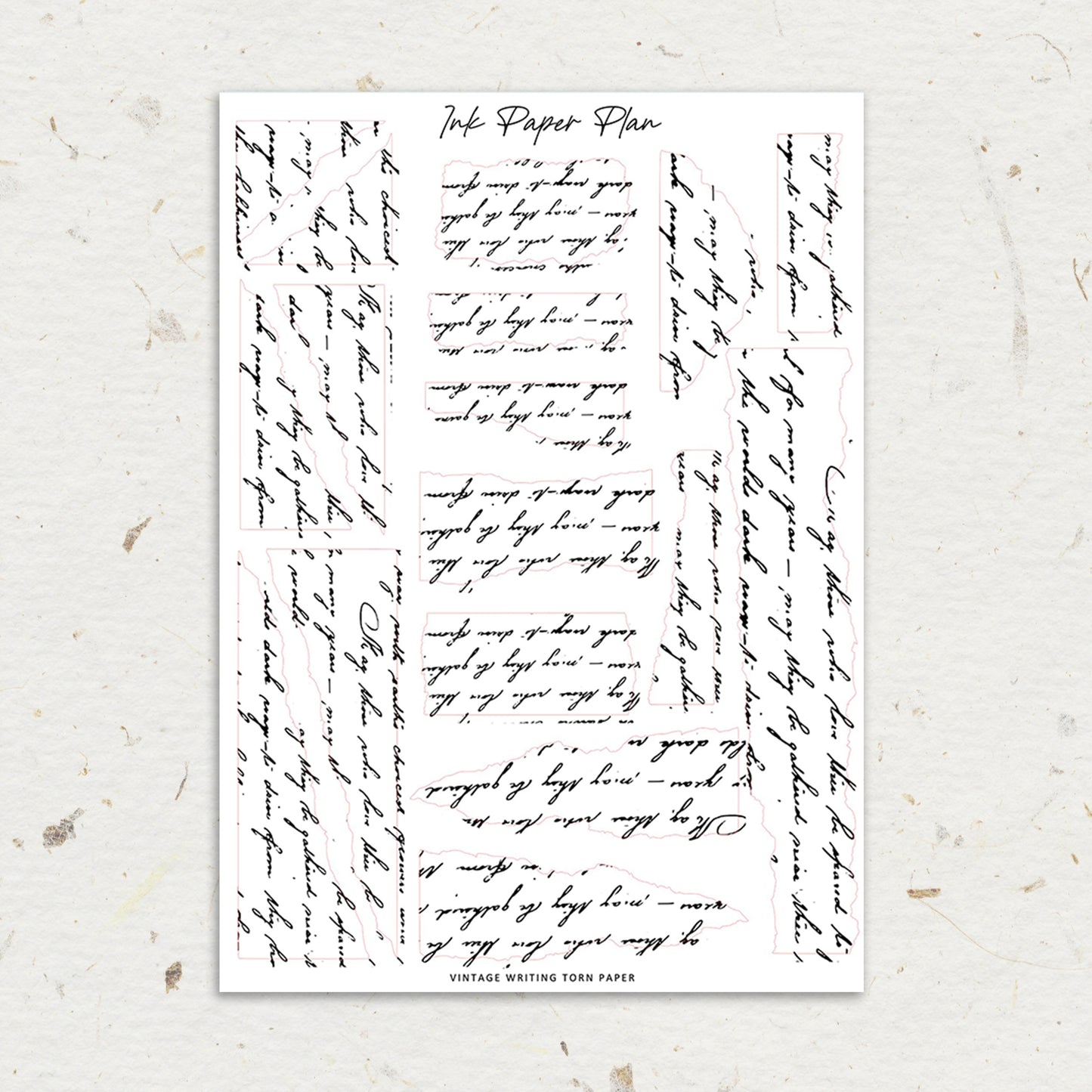 Torn Paper Writing | Foiled Overlay