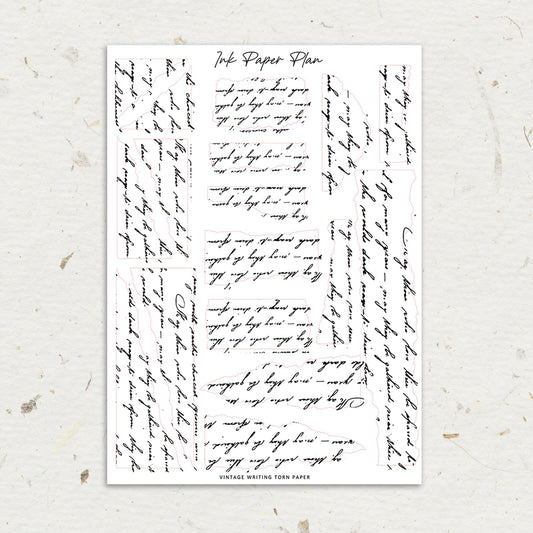 Torn Paper Writing | Foiled Overlay