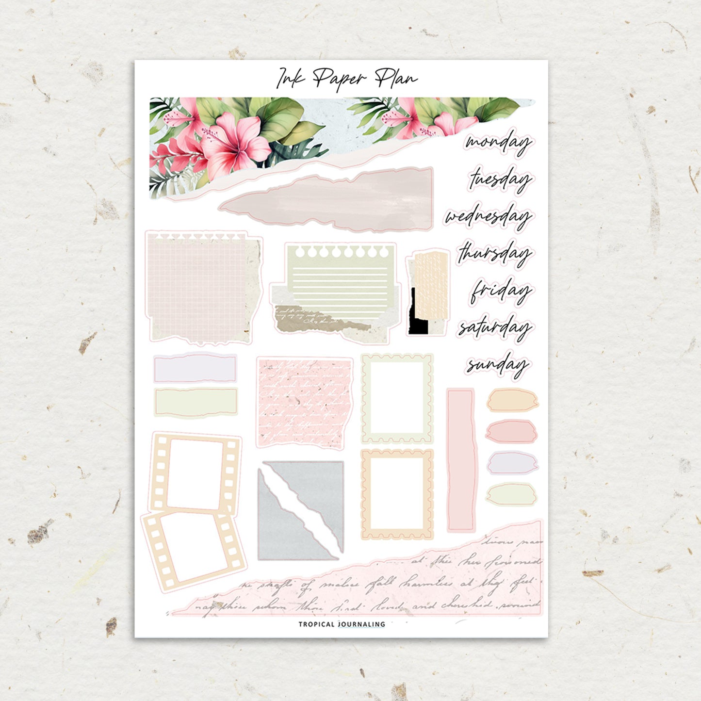 Tropical | Journaling Sheet