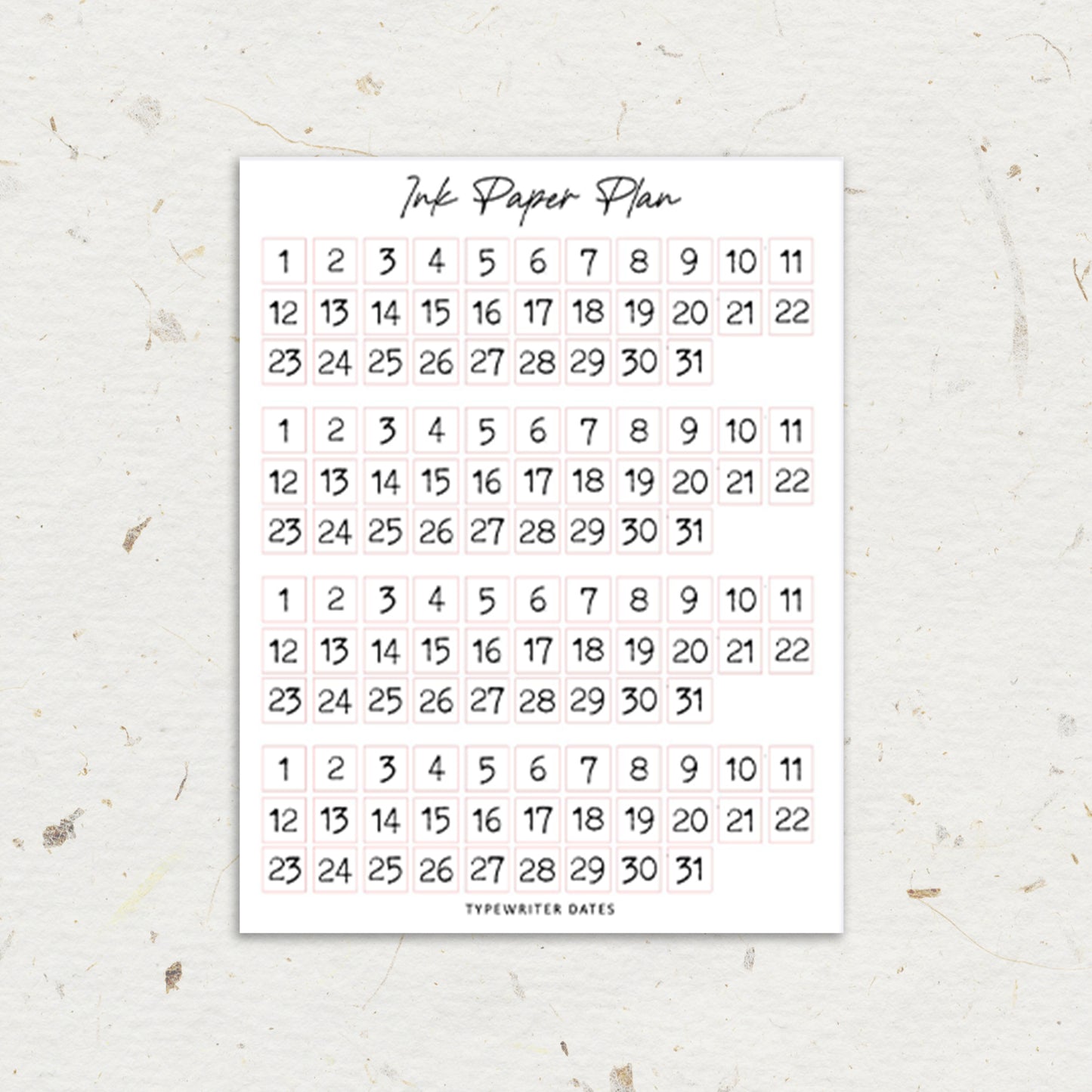 Typewriter Dates | Foiled Script