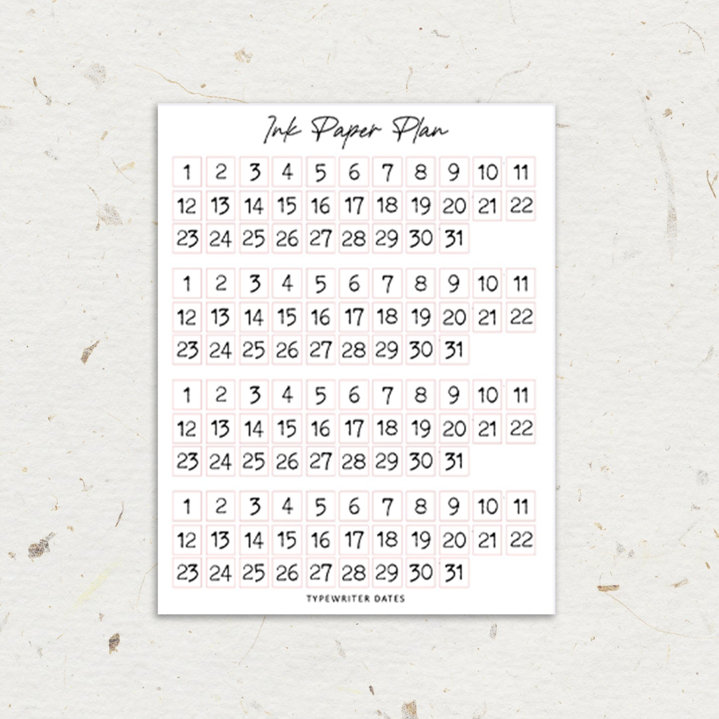 Typewriter Dates | Foiled Script