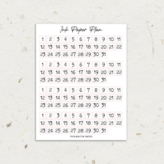 Typewriter Dates | Foiled Script