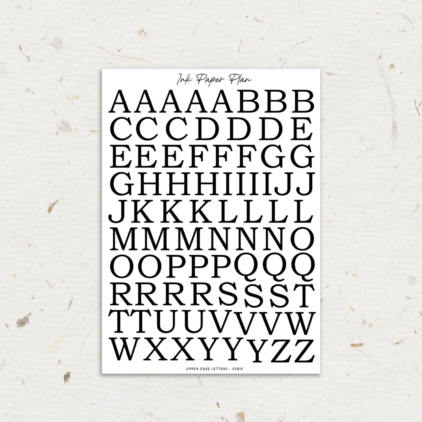 Uppercase Serif | Foiled Letters