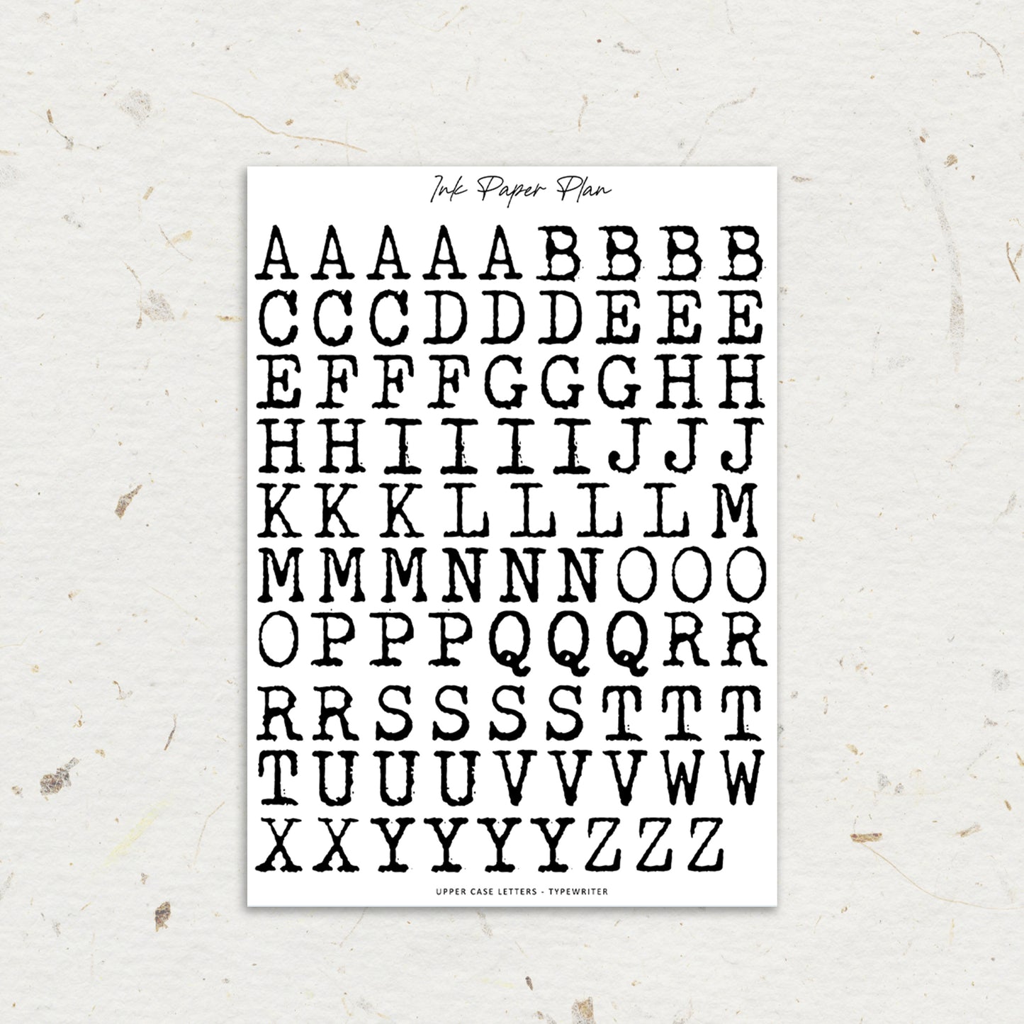 Uppercase Typewriter | Foiled Letters