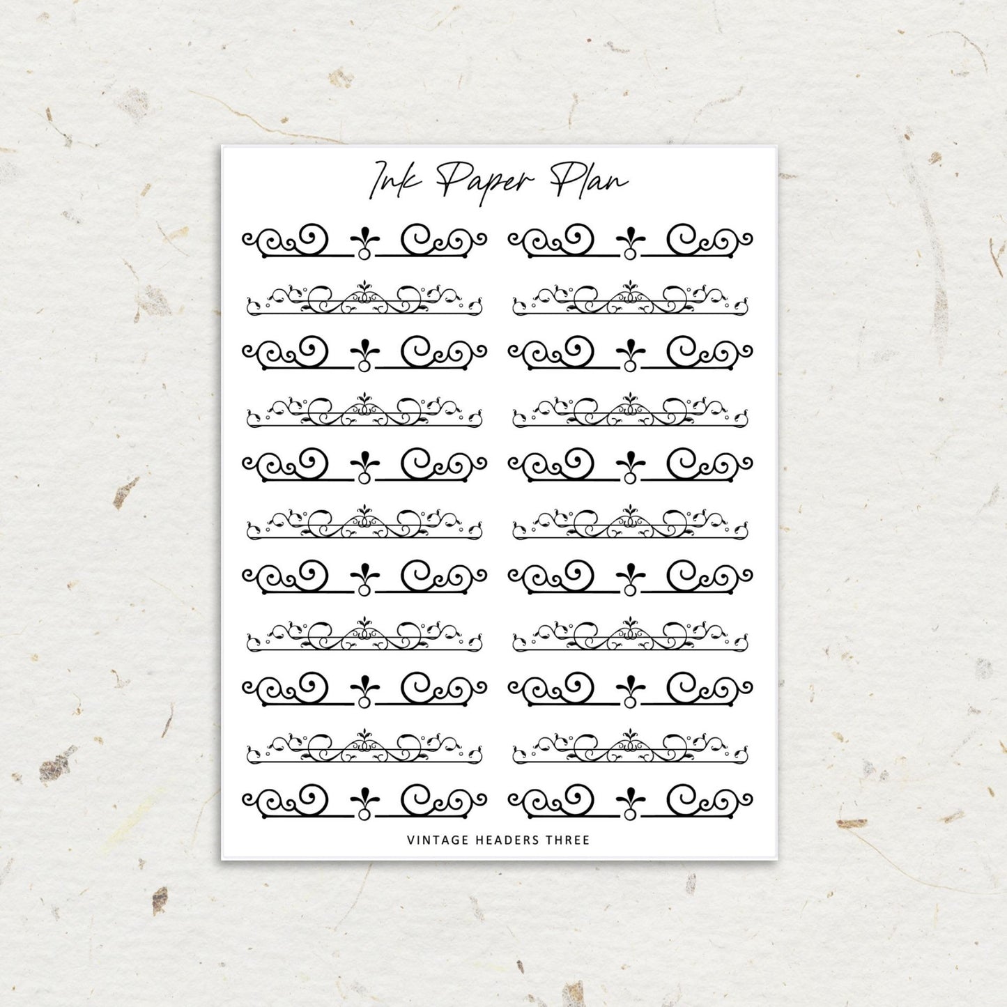 Vintage Three | Foiled Header