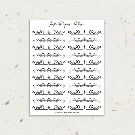 Vintage Three | Foiled Header