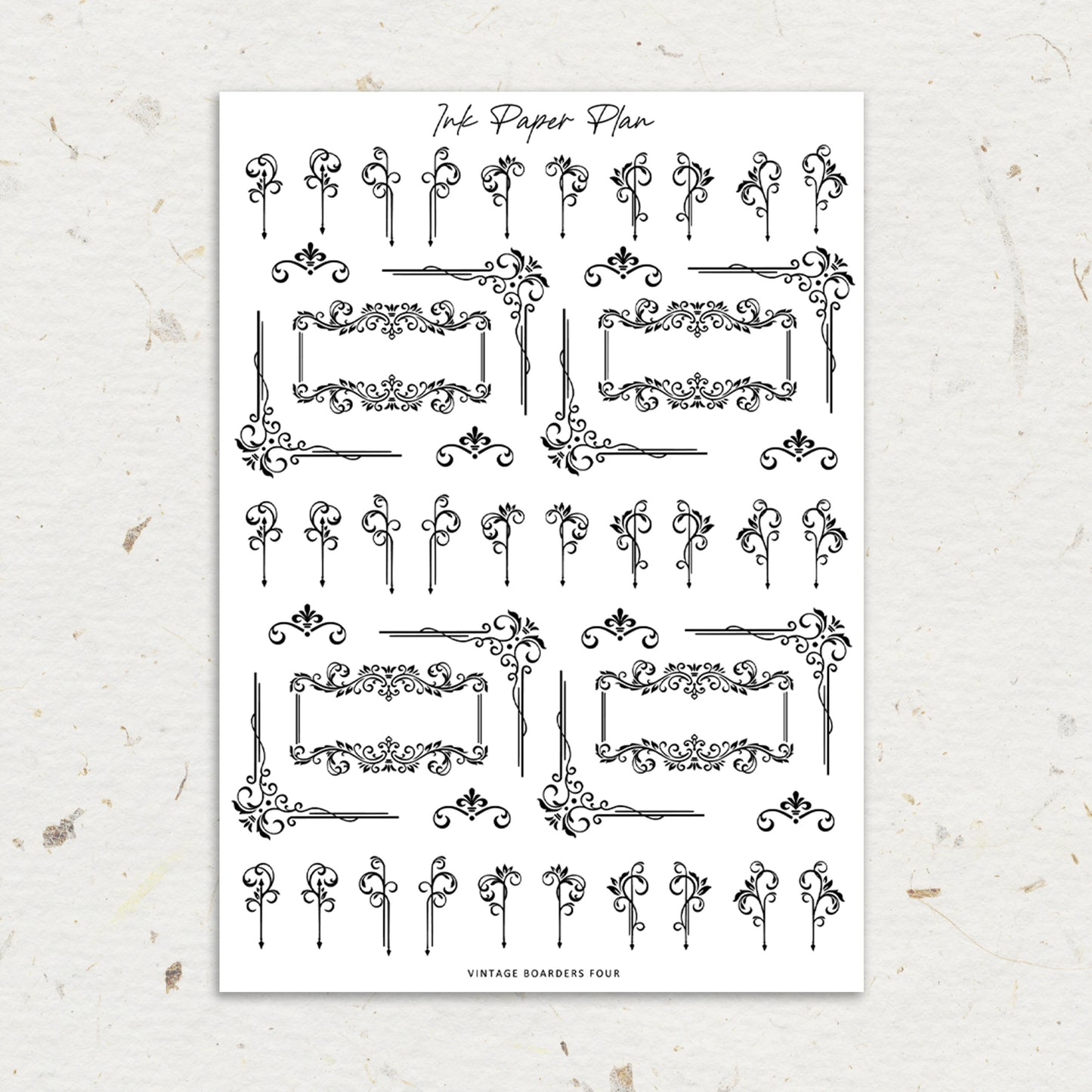 Vintage Boarder + Deco Four | Foiled Deco