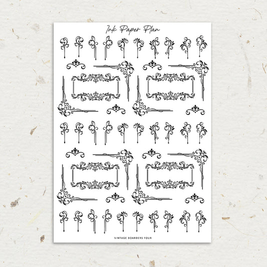 Vintage Boarder + Deco Four | Foiled Deco