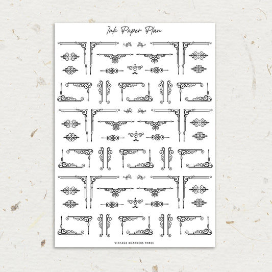 Vintage Boarder + Deco Three | Foiled Deco