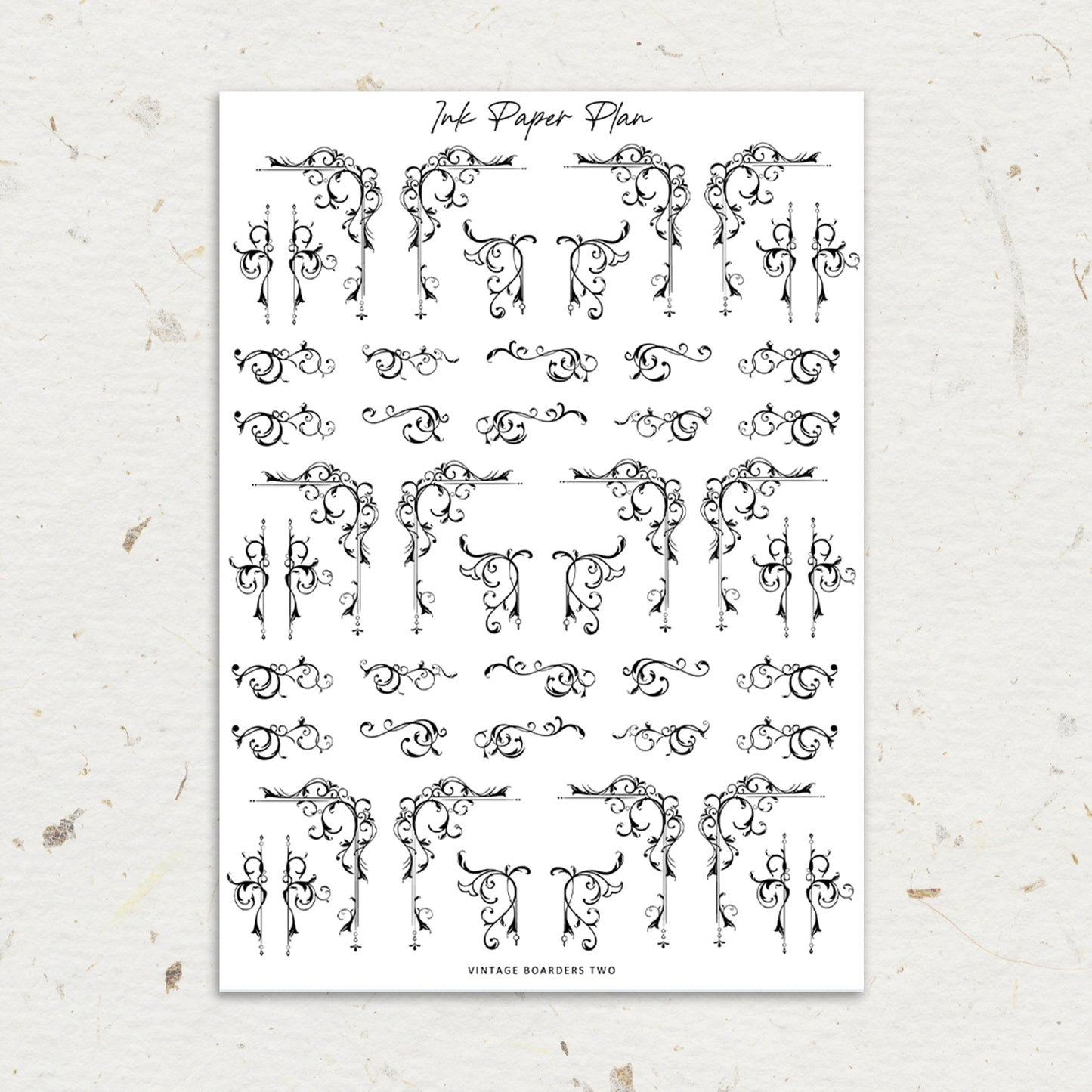 Vintage Boarder + Deco Two | Foiled Deco