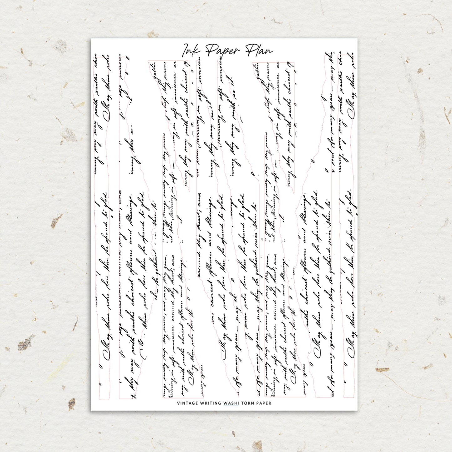 Washi Torn Paper Writing | Foiled Overlay