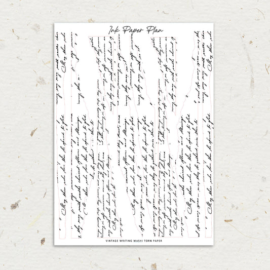 Washi Torn Paper Writing | Foiled Overlay