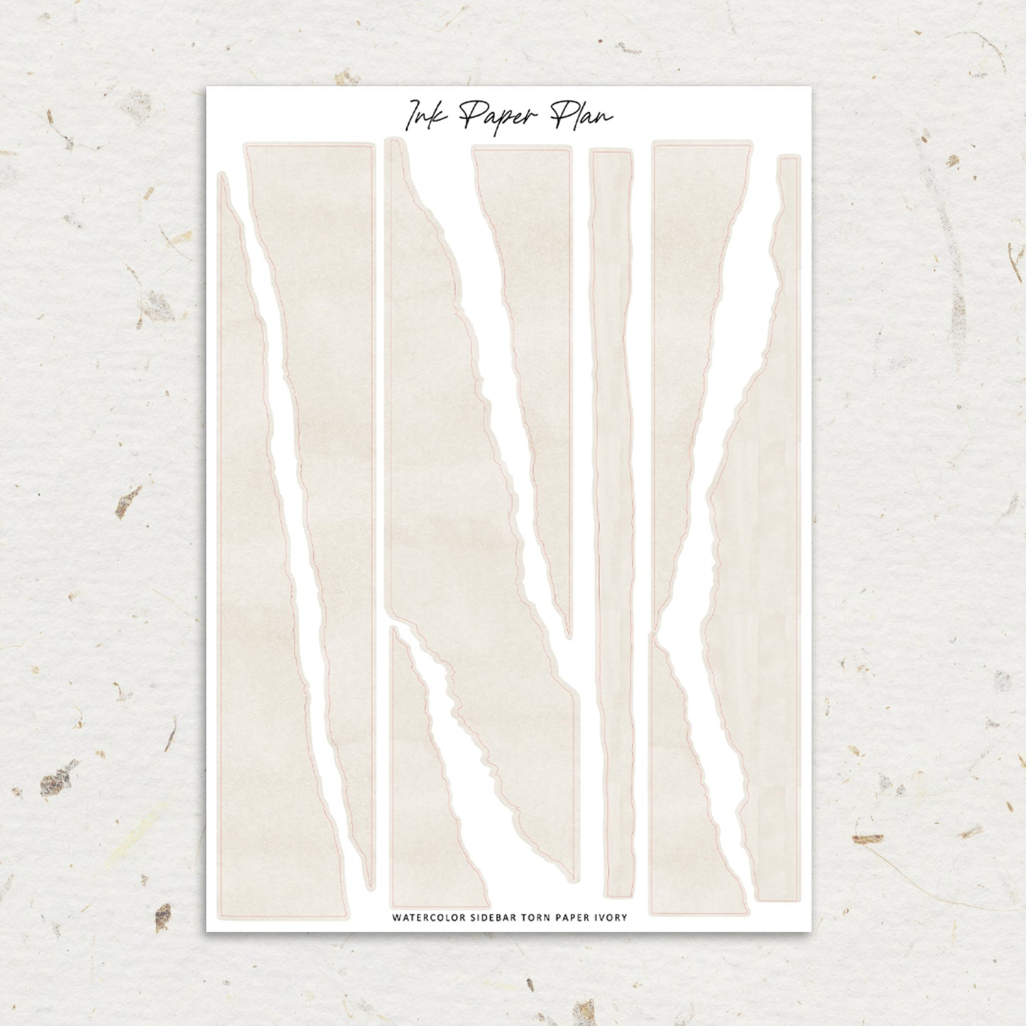 Sidebar Torn Paper | Watercolor Neutral