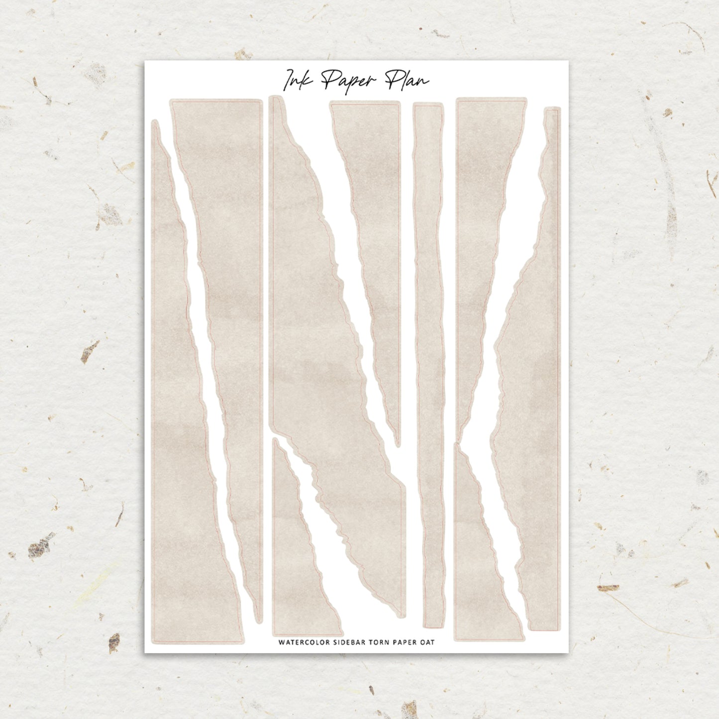 Sidebar Torn Paper | Watercolor Neutral
