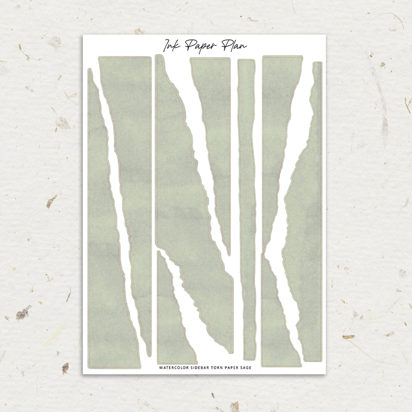 Sidebar Torn Paper | Watercolor Neutral