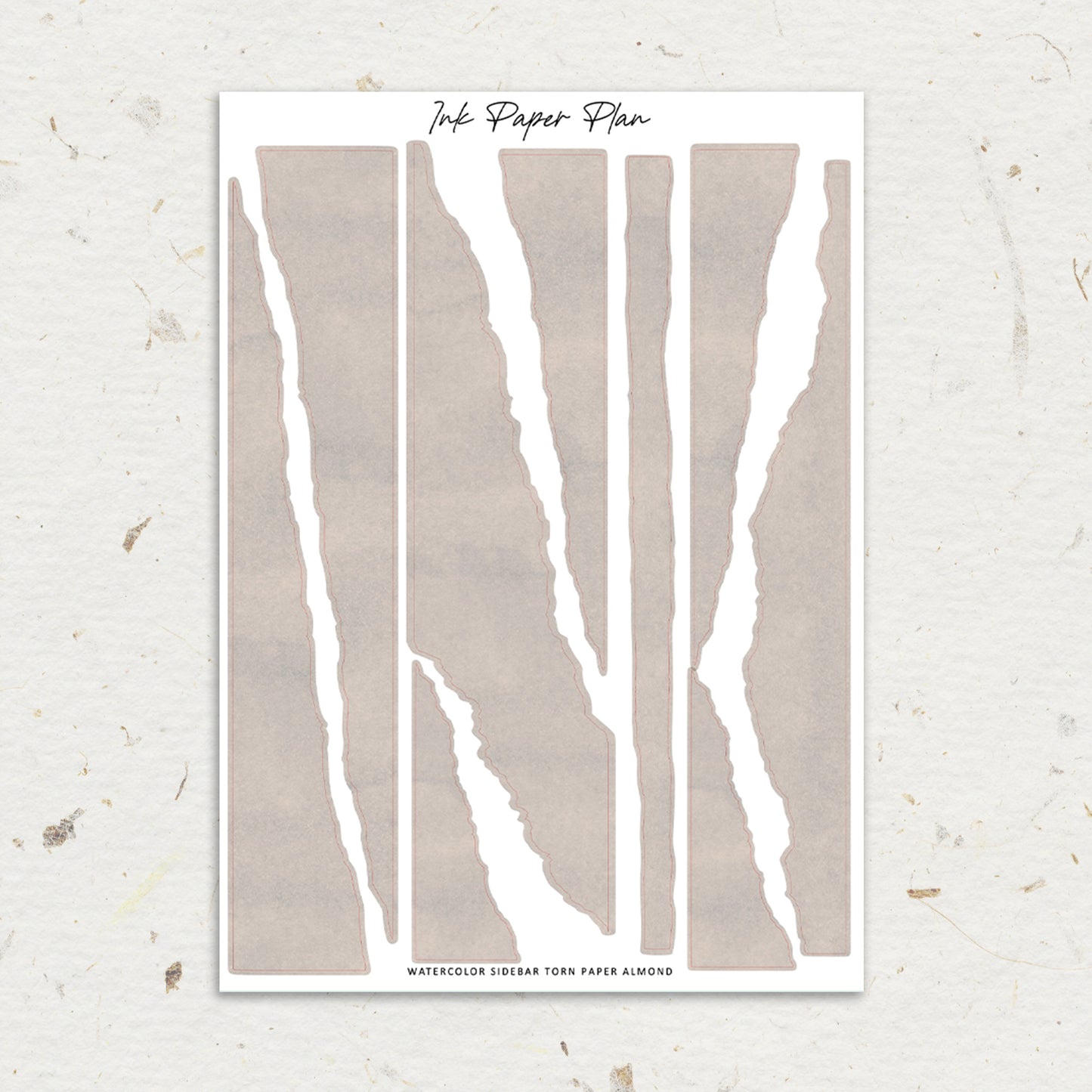 Sidebar Torn Paper | Watercolor Neutral