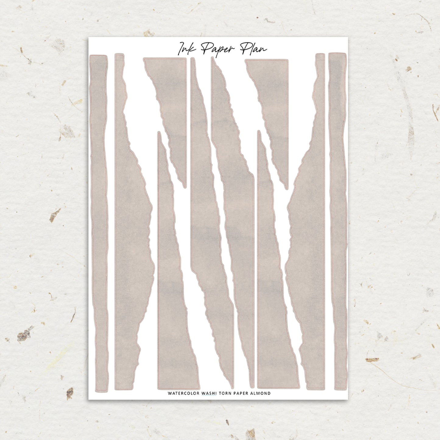 Washi Torn Paper | Watercolor Neutral