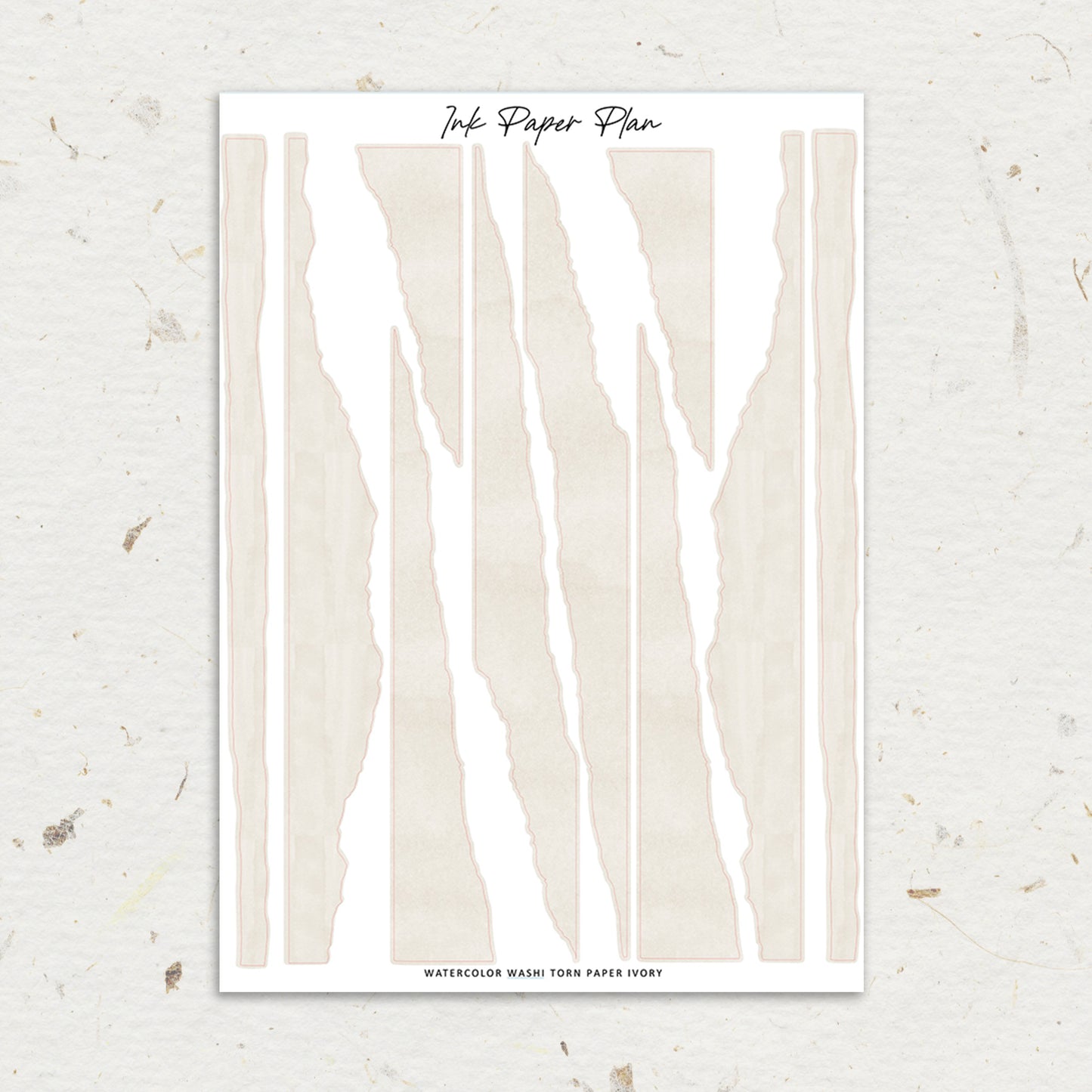 Washi Torn Paper | Watercolor Neutral