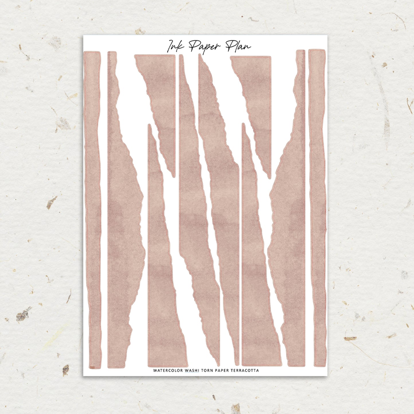 Washi Torn Paper | Watercolor Neutral