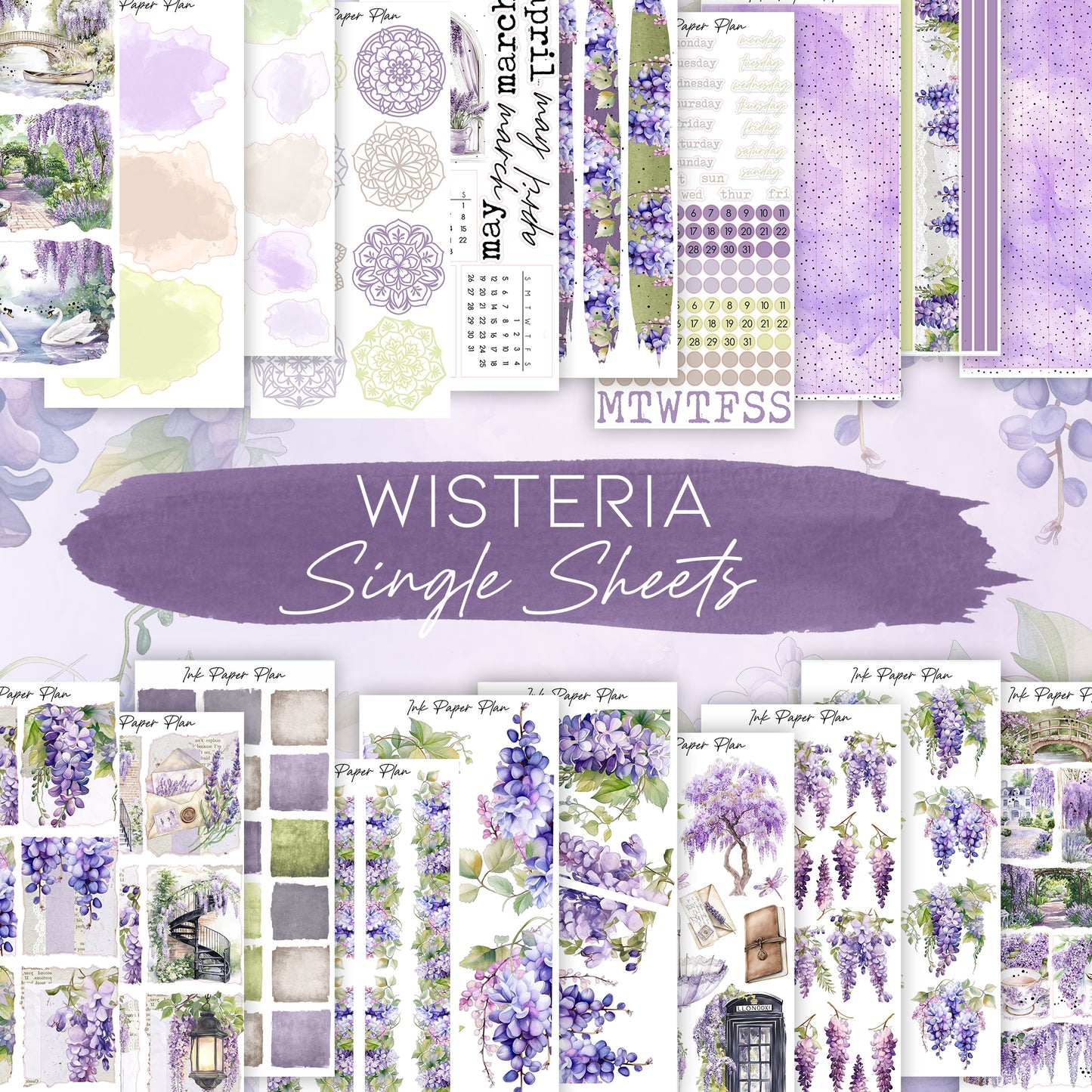 Wisteria | Journaling Collection | Single Sheets