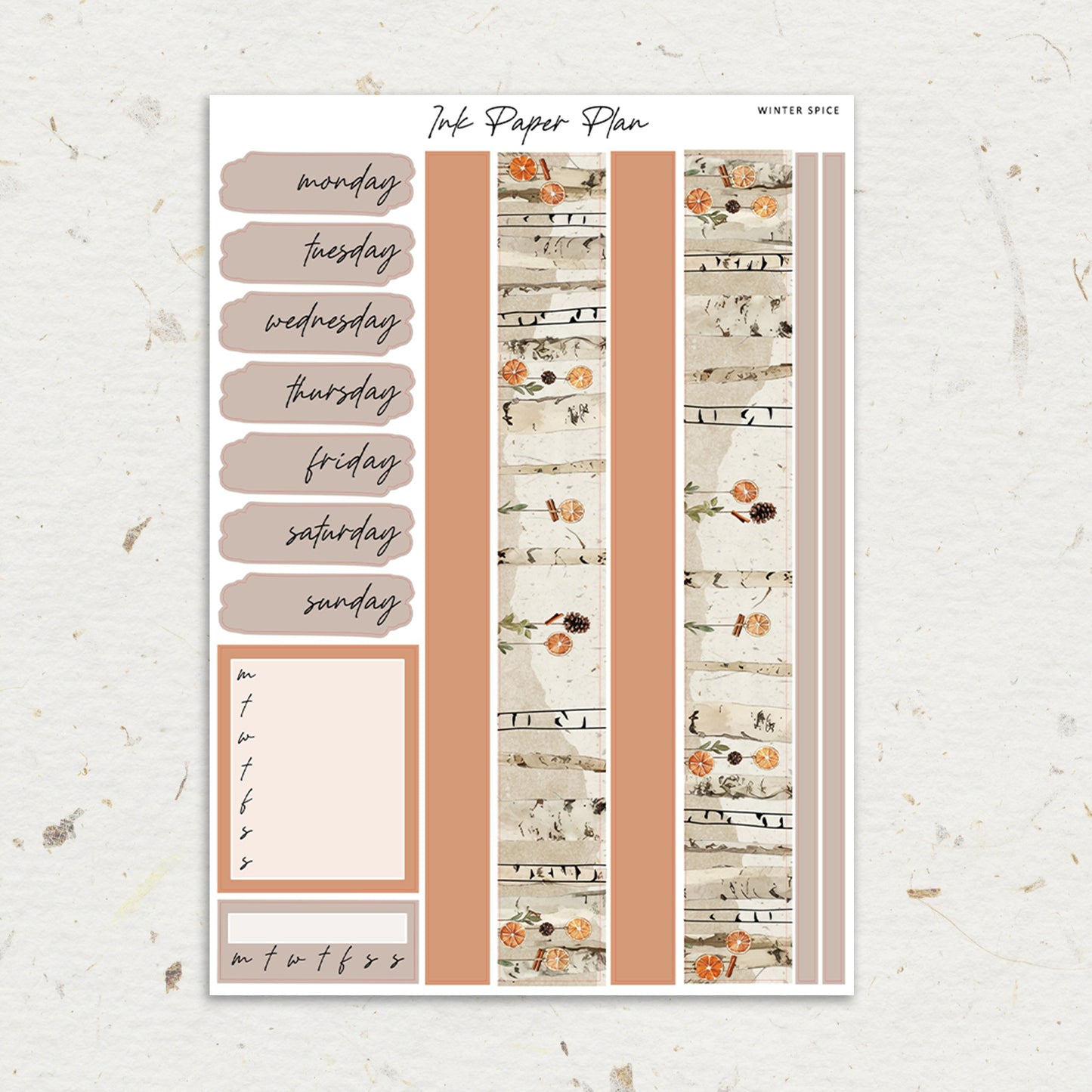 Winter Spice | Weekly Kit | Rose Gold, Silver Foil, or Gold
