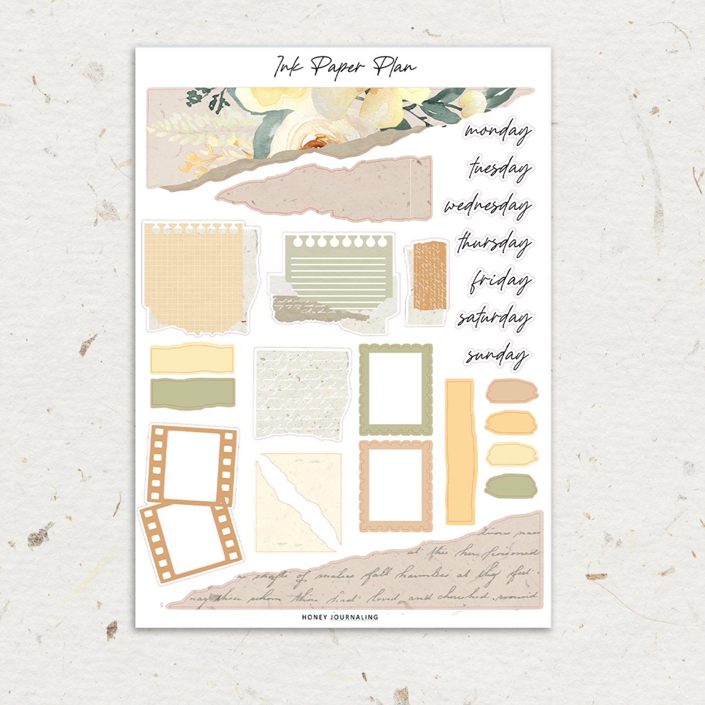 Honey | Journaling Sheet