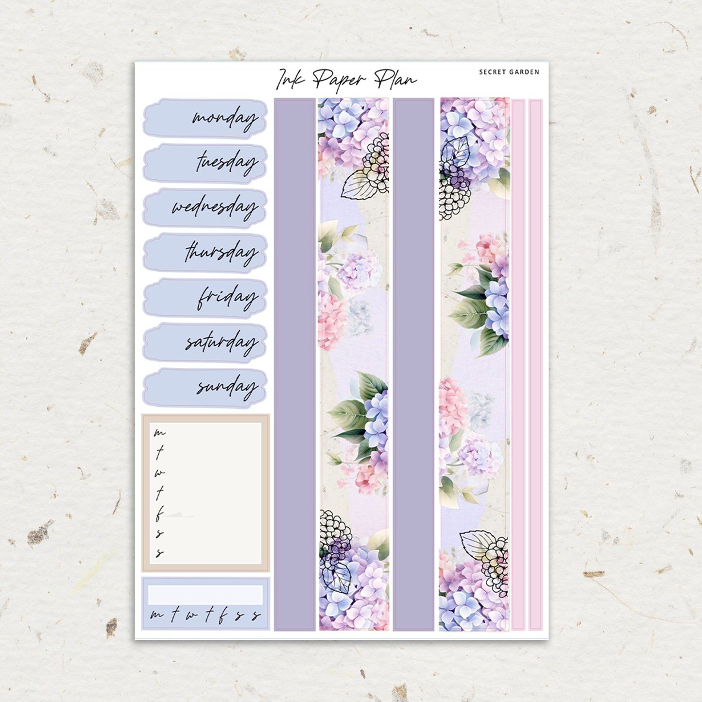 Secret Garden | Weekly Kit | Rose Gold, Silver Foil, or Gold