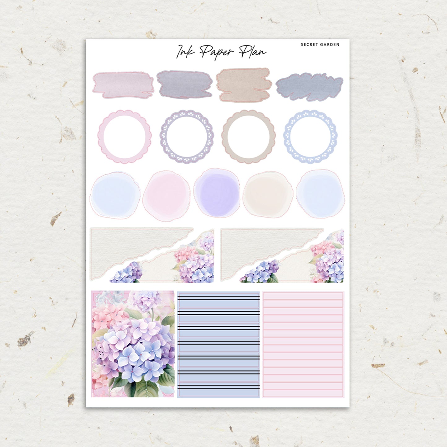 Secret Garden | Weekly Kit | Rose Gold, Silver Foil, or Gold