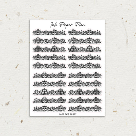 Lace Two Short | Foiled Header