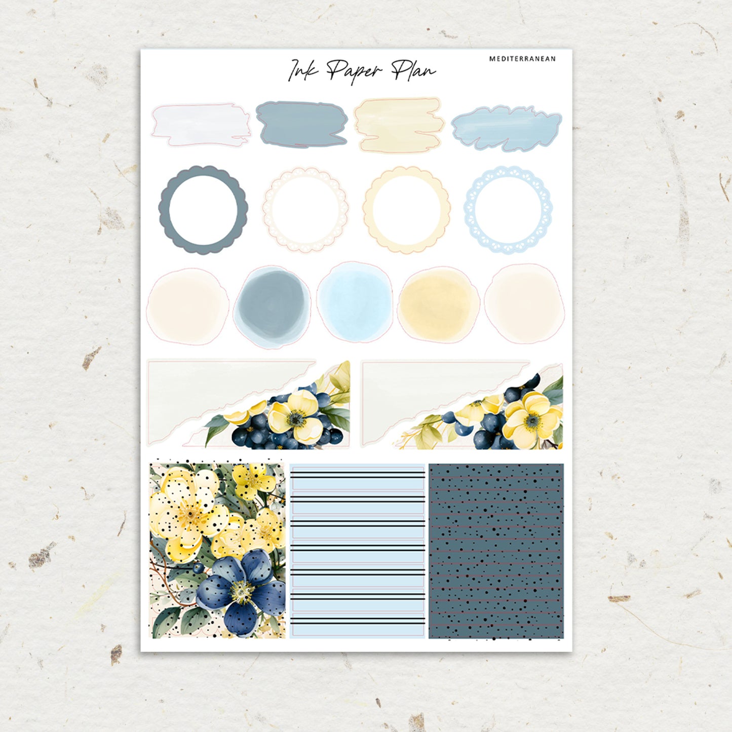Mediterranean | Weekly Kit | Rose Gold, Silver Foil, or Gold