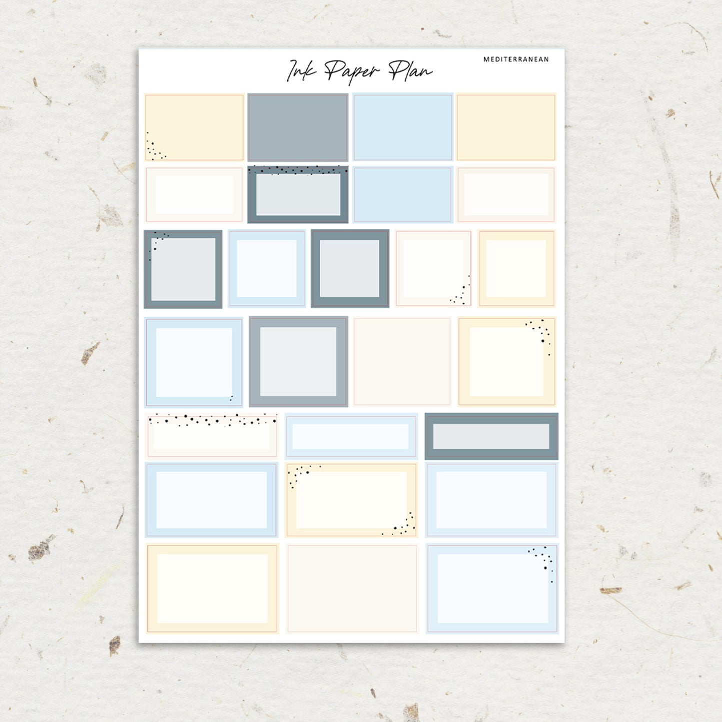 Mediterranean | Weekly Kit | Rose Gold, Silver Foil, or Gold