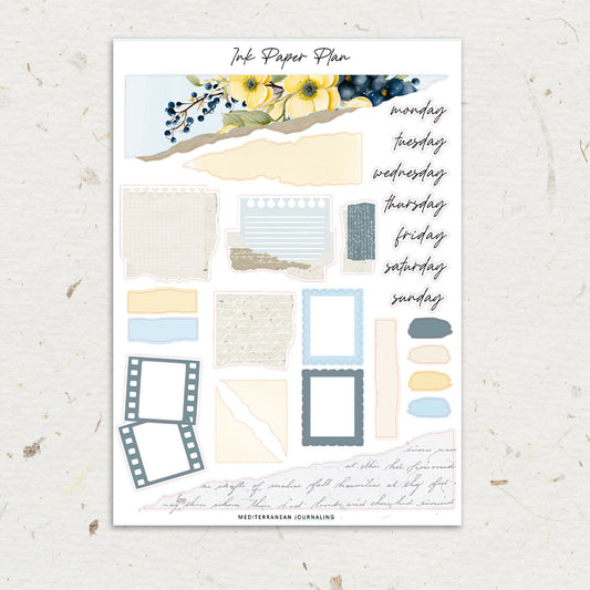 Mediterranean | Journaling Sheet
