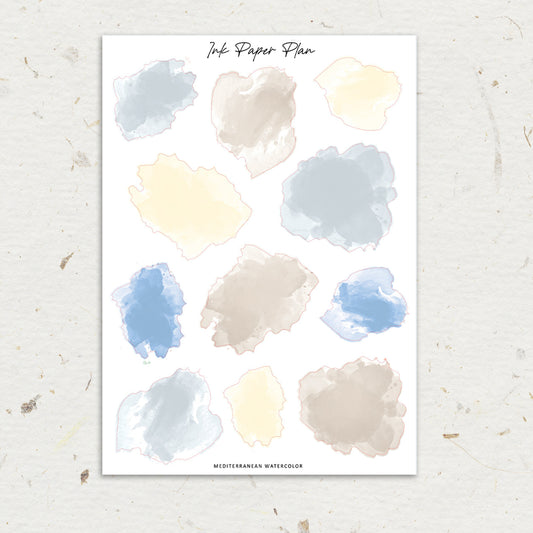 Mediterranean | Watercolor Spot Sheet
