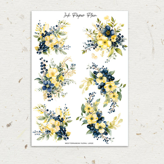 Mediterranean | XL Floral Deco Sheet